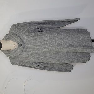 J Jill Gray Cowl Neck Sweater Dress SZ XL